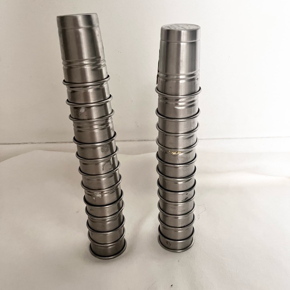 Tin Cup Set of 2oz metal shot cups 24 - Picture 1 of 3